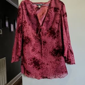 Lace and velvet blouse